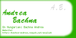 andrea bachna business card